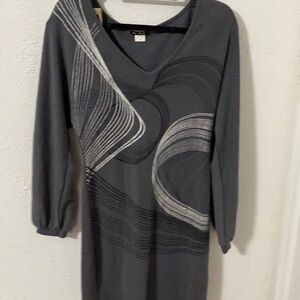Lia Lee gray sweater dress